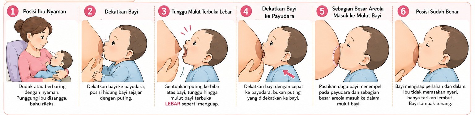 Langkah-Langkah Latch-On Yang Benar